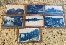 LOT OF (7) c 1890 WELLESLEY COLLEGE HUNNEWELL GARDENS MASSACHUSETTS MA CYANOTYPE picture