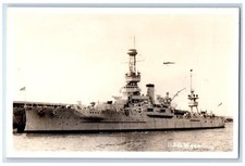 c1940's U.S.S. Wyoming Battleship US Navy WWII View RPPC Photo Postcard picture