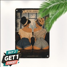 Retro Summer Style Metal Sign Vintage Aesthetic Home Bar Tin Wall Plaque picture