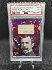 2021 Pieces Of The Past John D Rockefeller  Print Relic Pink Cracked Ice 1/1 PSA picture