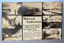 Pittsburgh PA RPPC Melwood Auditorium Advertising Antique Postcard 1911 RPO picture