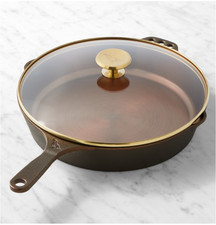 Smithey Seasoned Cast Iron Classic Skillet with Lid - Size:  12