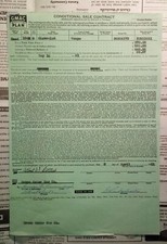 1951 Drown Motor Car Co Barre Vermont Conditional Sale Contract 1946 Chevy Coupe picture
