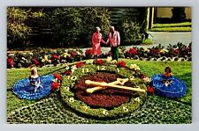 Cypress Gardens FL-Florida, Beauties, Floral Clock, Antique, Vintage Postcard picture