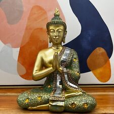 Golden Colorful Sitting Buddha Statue 10