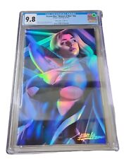 Spider Gwen M House Peyton Blue Woman of War RARE FOIL CGC Graded 9.8 picture