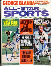 Nov 1971 All Star Sports Vida Blue A's  leroy kelly signed  magazine bxs1 picture