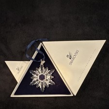 Vintage Swarovski 1998 Crystal Snowflake Ornament Box & Papers picture