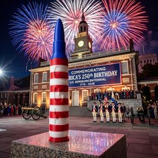 USA 250 Commemorative Large Rifle Round America 250 Flag Bullet Patriotic Gift picture