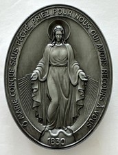 Medal of Immaculate Conception 1830 Replica to St Catherine Leboure Pewter Rare picture