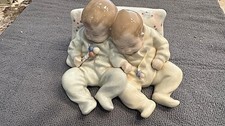 Vintage Lladro Twin Babies Little Dreamers Figurines 5772 picture