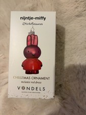 Nijntje Miffy - Vondels Christmas Ornament Melanie Red Dress / New in Sealed Box picture