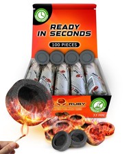 100 Pack Quick Light Charcoal Tablets for Incense - 33Mm Resin Burner picture