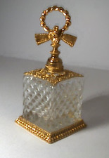 VTG ORMOLU PERFUME BOTTLE IN THE FRENCH STYLE 1970'S W/ORNATE DETAILS picture