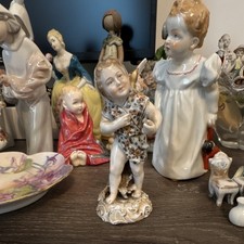 Triebner Ens And Eckert Volkstedt Angel Porcelain Figurine Hand Painted picture
