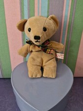 Vintage Toosipegs Teddy Bear Golden Brown Bean Plush  Made in England 15cm picture
