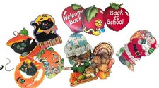 Vintage Thanksgiving Die Cut Cutouts Unbranded Wall Classroom Decorations 1980’s picture