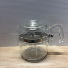 Vintage Pyrex Flameware 6 Cup Glass Coffee Percolator 7756 Excellent Complete picture