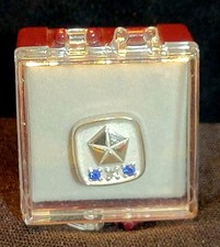 Vintage Chrysler 30 Years Employee Pin 2 Sapphires 1 Diamond 1/10 10k New picture