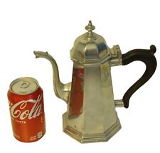 Kirk Stieff Lenox Pewter Coffee Pot Tea Pot Wooden Handle Octagon Vintage AS IS picture