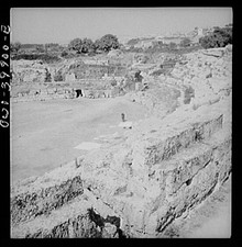 Photo:Syracuse Sicily 1900s Ancient Arena Washing Spread Out to Dry picture