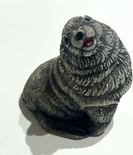 Seal Figurine Collectible Gray Textured Seal Animal Figurine picture
