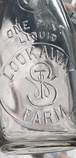Rare Theodore W. Sterling lookaway farm milk bottle Buckingham township, pa. picture