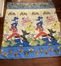 Vintage Mighty Morphin Power Rangers Blanket Full Queen Comforter 1994 Saban 90s picture