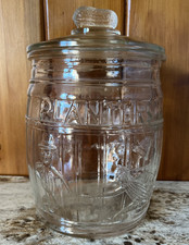Vintage Original 1930's Planters Peanuts Glass Store Display Nuts Candy Jar Sign picture