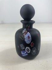 Vintage Franco Moretti Murano  Styled Glass Perfume Bottle Frosted Art Milifiori picture