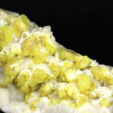 SULPHUR on ARAGONITE. Cianciana Mine, Agrigento, Sicily, Italy #2917 picture