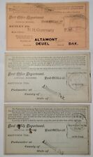 4 VTG POST OF RETURN REC, 1883 Altamont, DK to Winona, MN. Nice Seal & Colors. picture