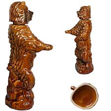 VTG 1968 Ezra Brooks Standing Grizzly Bear Real Sippin' Bourbon Whiskey Decanter picture