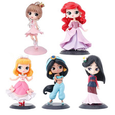 Cute cartoon girl figure set mixed styles costume outfit desktop model gift picture