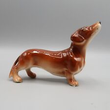 Vintage Dachshund Weiner Dog Puppy Figurine Statue Porcelain Looking up standing picture