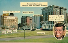 c1964 JFK Assassination Scene Dealey Plaza Postcard Plastichrome picture