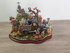 Rare Danbury Mint The Boyds Bears At Haunted Hill Halloween Vintage picture