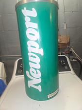 Newport Large Tall Green Plastic Ashtray w/ Metal Lid picture