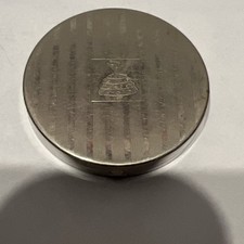 Art Deco Tre Jur Pressed Powder Compact c1920s Full Skirt Logo Sampler Puff Vtg picture