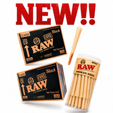 NEW RAW Black Classic 98 Special Pre Rolled Cones Official Natural 100ct picture