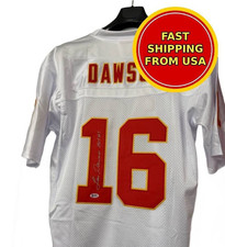 Len Dawson White/Red NFL Jersey Autographed Signed #16 Beckett COA picture