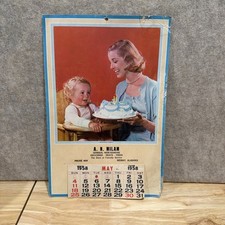 Vintage 1958 Calendar A. N. Milam General Merchandise Red Bay Alabama Birthday picture