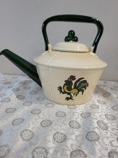 Vintage 1955 Metlox California Poppytrail Provincial Rooster Teapot w/Lid EXC picture