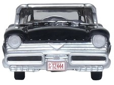 1957 Mercury Montclair Tuxedo Black 1/87 (HO) Scale Diecast Model Car by Oxford picture