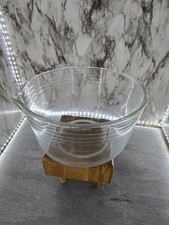 1920's Antique Depression Glass Ribbed Clear Mixing Bowl with Spout picture