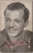 c1940s Actor DANA ANDREWS Arcade Card 
