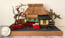 VTG Japan Miniature Diorama Tea & Rice Stall 1950's picture