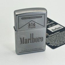 Marlboro Custom Zippo Lighter | Satin Chrome Zippo | Made In USA picture