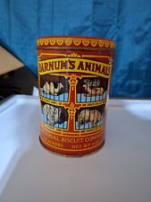 Vintage 1979 Nabisco Barnum's Animals Cracker Tin Can 1914 Design Replica picture