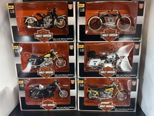 Maisto Harley Davidson Motorcycles 1:18 Lot [Series 7] Complete Set Of 6 picture